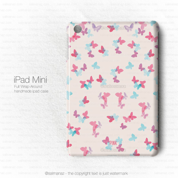 Butterfly Pink Art IPad Mini Case, Butterfly IPad 2 New Generation And