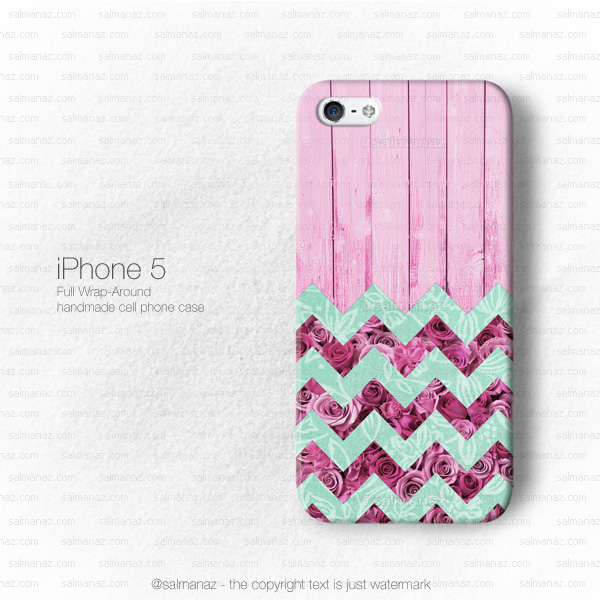 Flower Chevron Floral Pink Iphone 5 5s Case